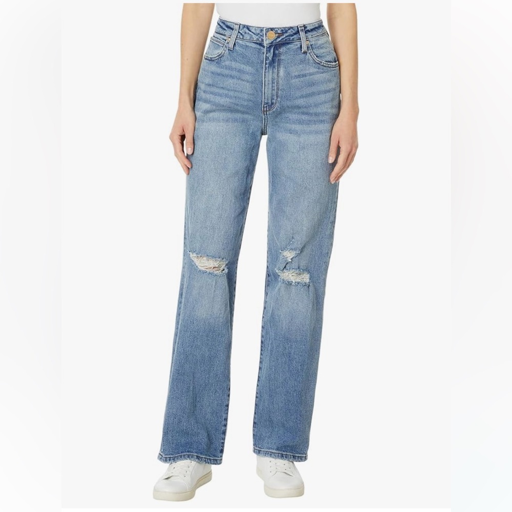 KUT from The Kloth Womens Sienna High-Rise Wide Leg-5 Pockets in Formed Color